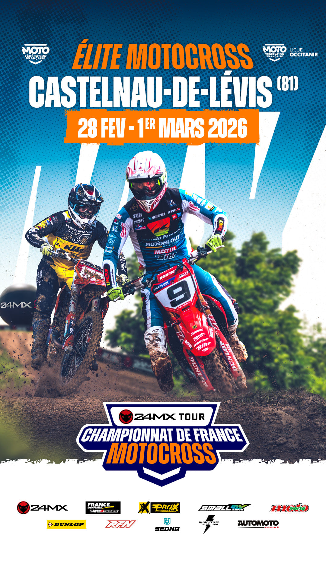 affiche moto cross 28 fvrier et 1er mars 1